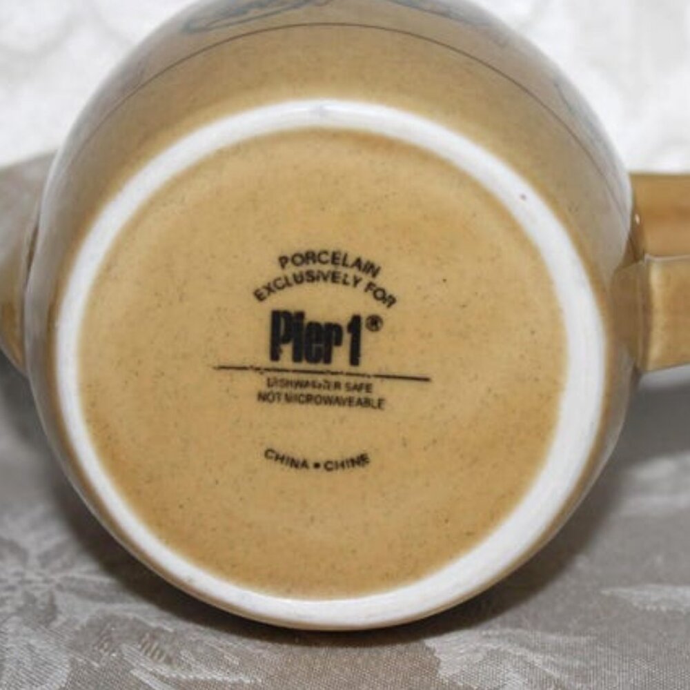 Vintage Pier 1 Japanese Style Teapot Set | Porcelain Tea Pot With 4 Mugs - Picture 6 of 11